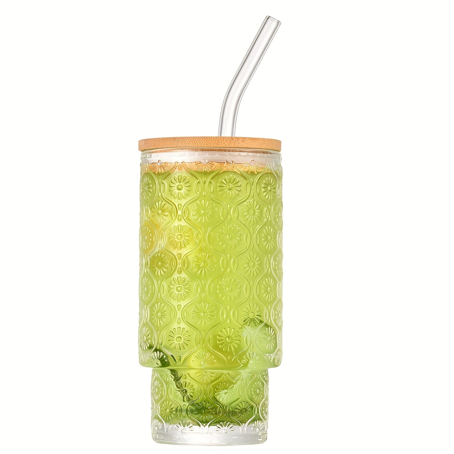 4-Pack 11oz BPA-Free Vertical Stackable Glass Cups with Leak-Proof Lids & Straws - Insulated Reusable Camping Cups for Cold Brew, Beer, Juice, Outdoor Activities, Picnics, Beach, Holiday Gifts (Polka Dot Design), Picnic Essentials, Elegant Party Glasses,