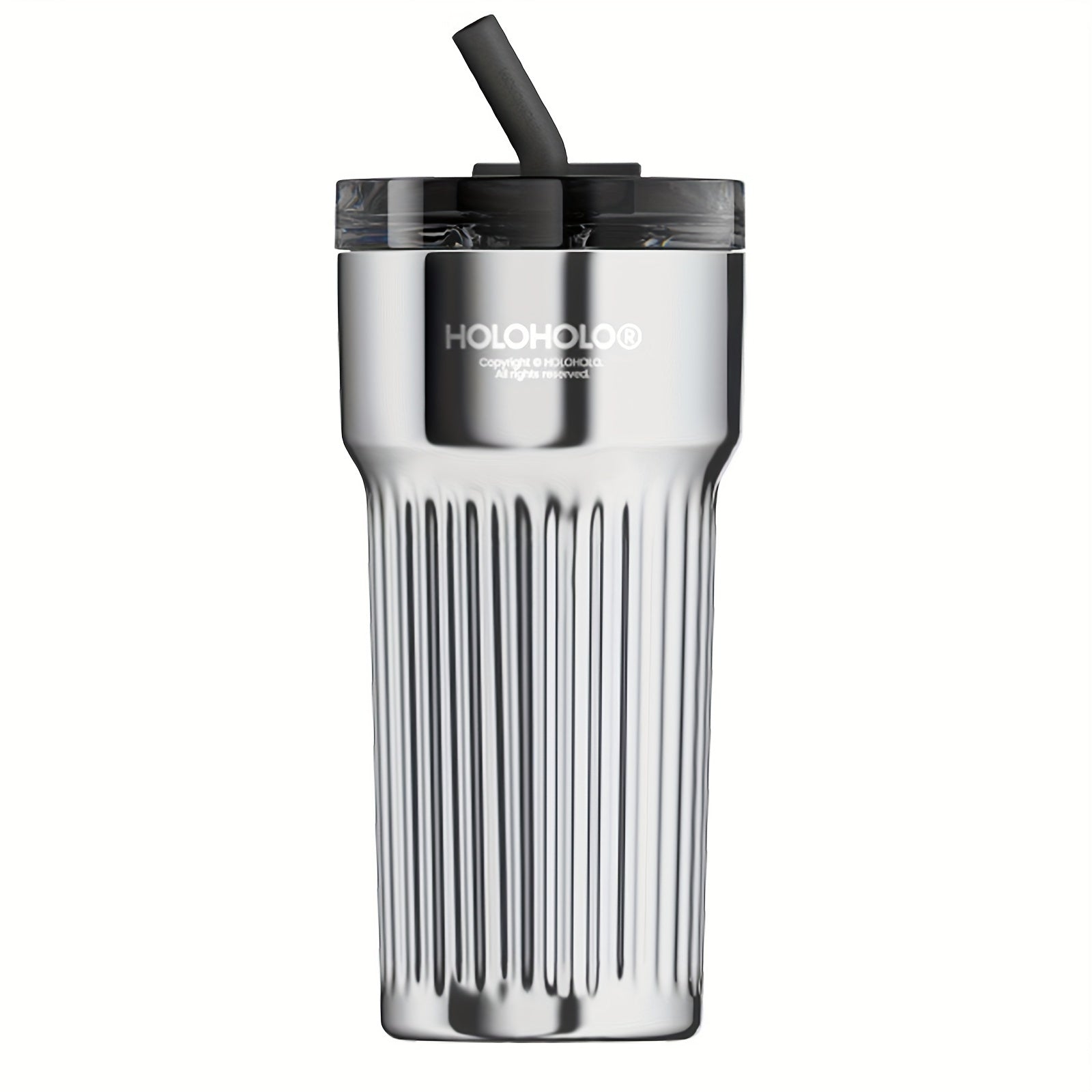 HOLOHOLO 23 Oz Insulated 316 Stainless Steel Thermos, Travel Mug With Tea Filter, Tumbler With Lid And Straw, Spring/Summer, Wedding Season, Easter, Mother'S Day Gift For Mother/Daughter/Girlfriend/BFF - White/Yellow/Sky Blue/Silver
