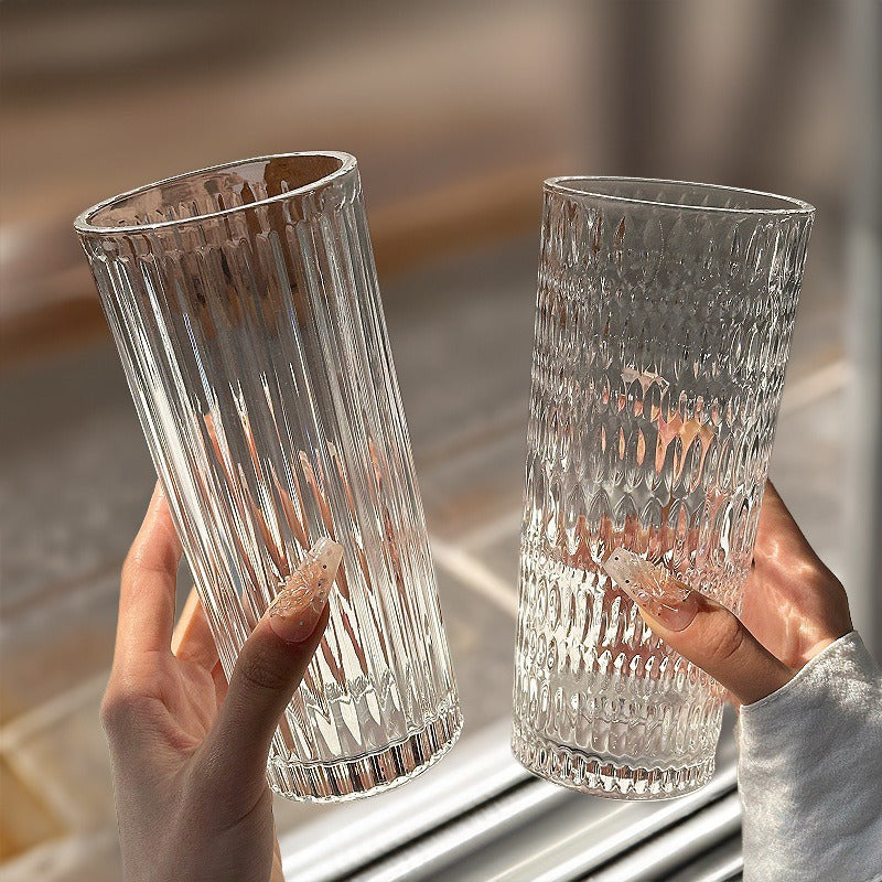 Large Capacity Clear Coffee Latte Cup with Lid & Built-in Straw - Elegant Modern Tumbler for Iced Americanos, Home, Office, or Gifts - Durable Glass Construction, Spill-Proof Design for Hot/Cold Beverages, Office Drinkware, Contemporary Drinkware, Premium