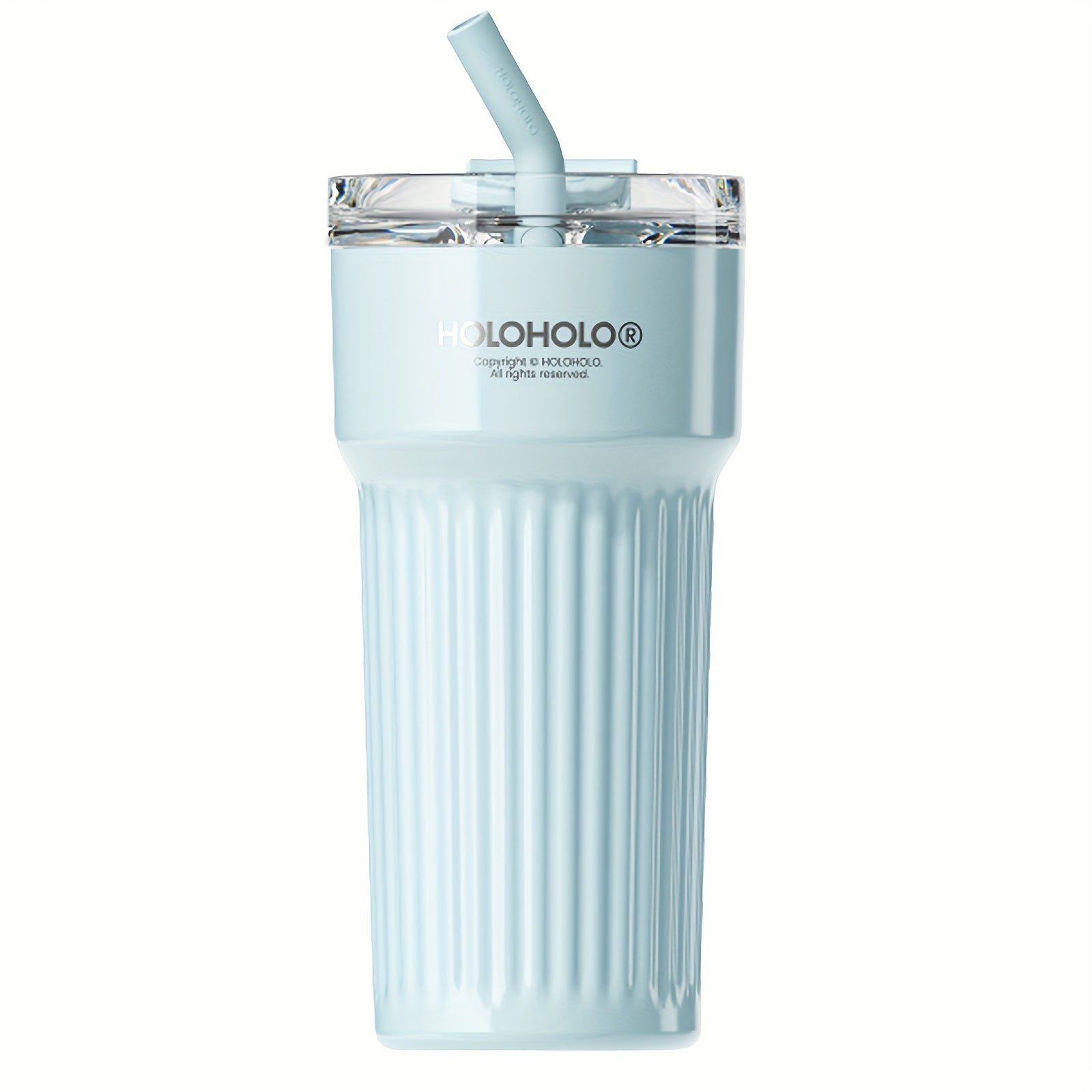 HOLOHOLO 23 Oz Insulated 316 Stainless Steel Thermos, Travel Mug With Tea Filter, Tumbler With Lid And Straw, Spring/Summer, Wedding Season, Easter, Mother'S Day Gift For Mother/Daughter/Girlfriend/BFF - White/Yellow/Sky Blue/Silver