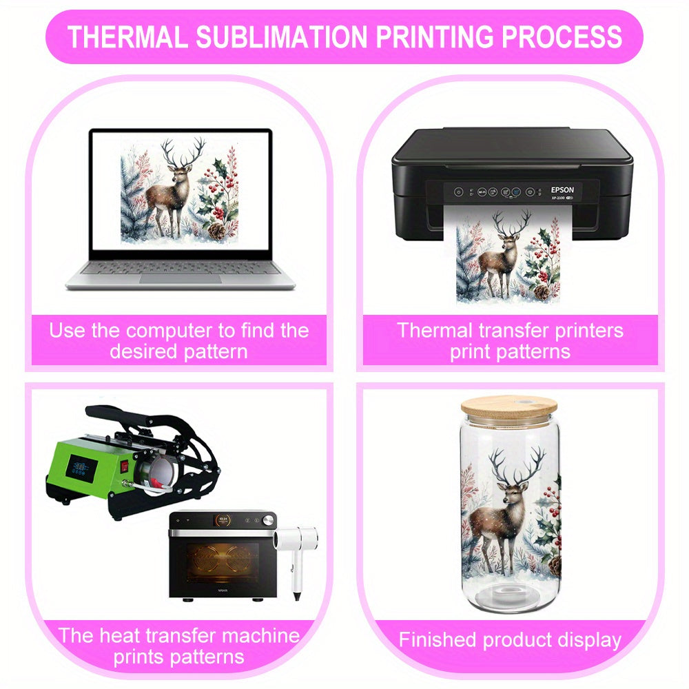 50/25/12/8 Pack 16Oz Clear Or Frosted Sublimation Glass Cans With Bamboo Lid, Transparent Glass Tumblers With Plastic Straw, Sublimation Glass Cups With Bamboo Lids, With Individually Boxed, Ideal For Diy Gifts&Halloween, Christmas, For Juicing Coffee